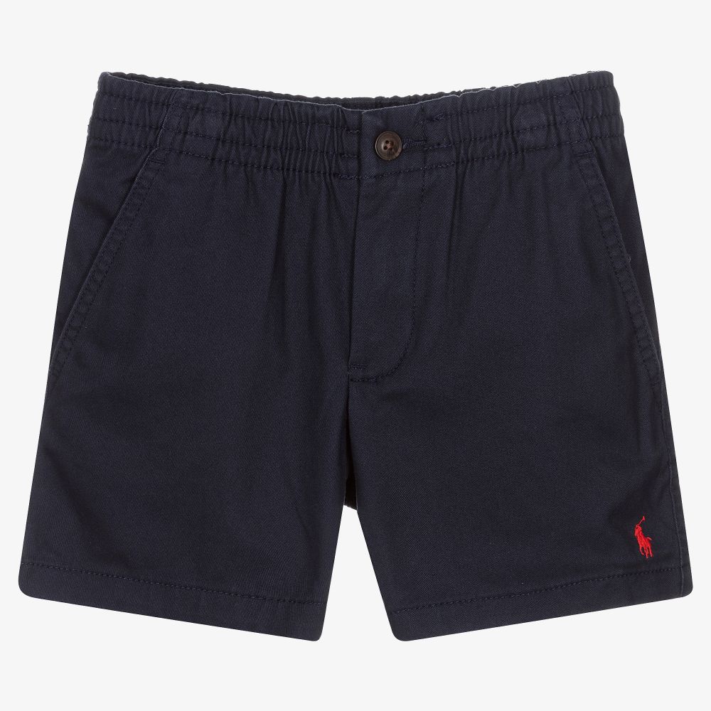 Ralph Lauren - Navyblaue Chino-Shorts (J) | Childrensalon