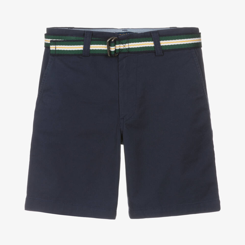 Polo Ralph Lauren - Short chino bleu en coton garçon | Childrensalon