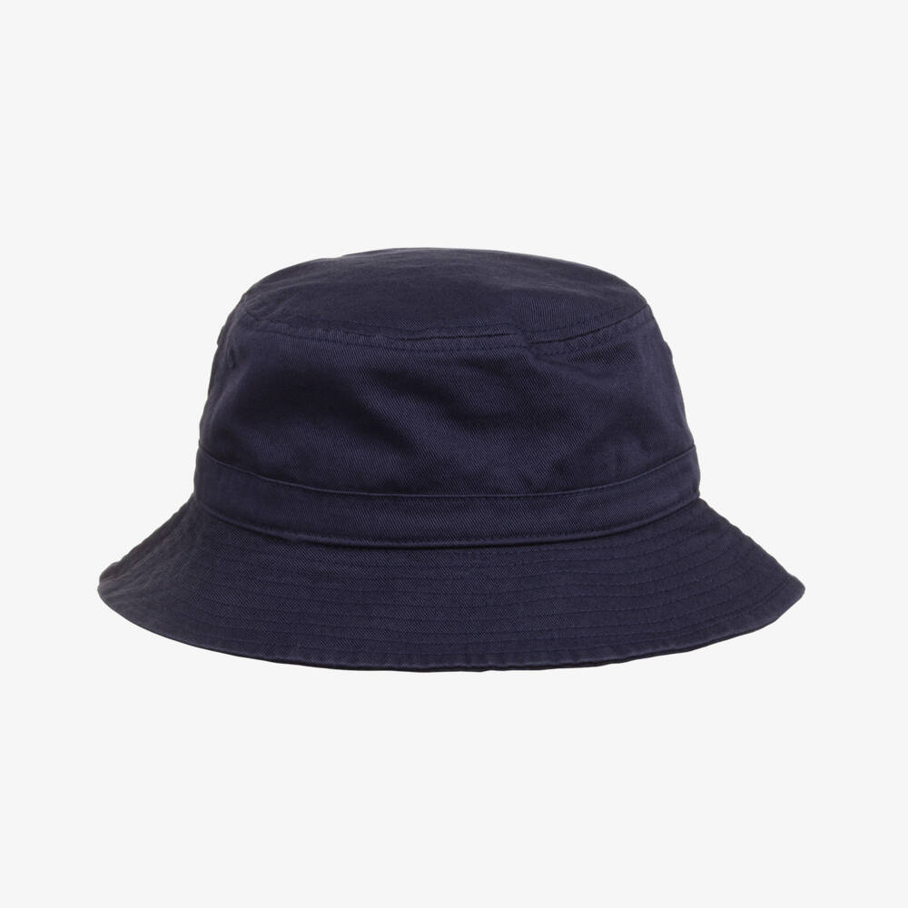 Ralph Lauren-Boys Navy Blue Cotton Flag Bucket Hat | Childrensalon Outlet