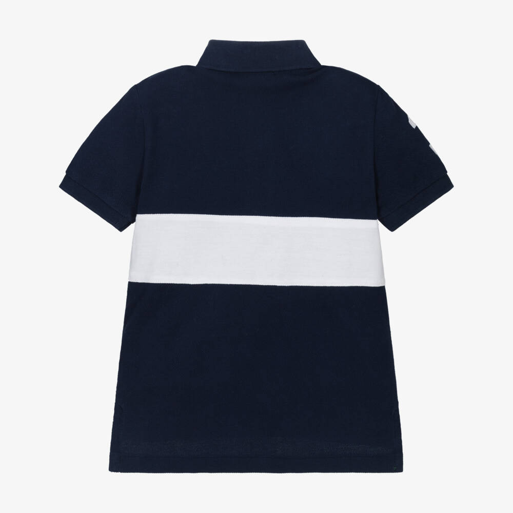Ralph Lauren-Boys Navy Blue Cotton Piqué Big Pony Logo Polo Shirt | Childrensalon Outlet