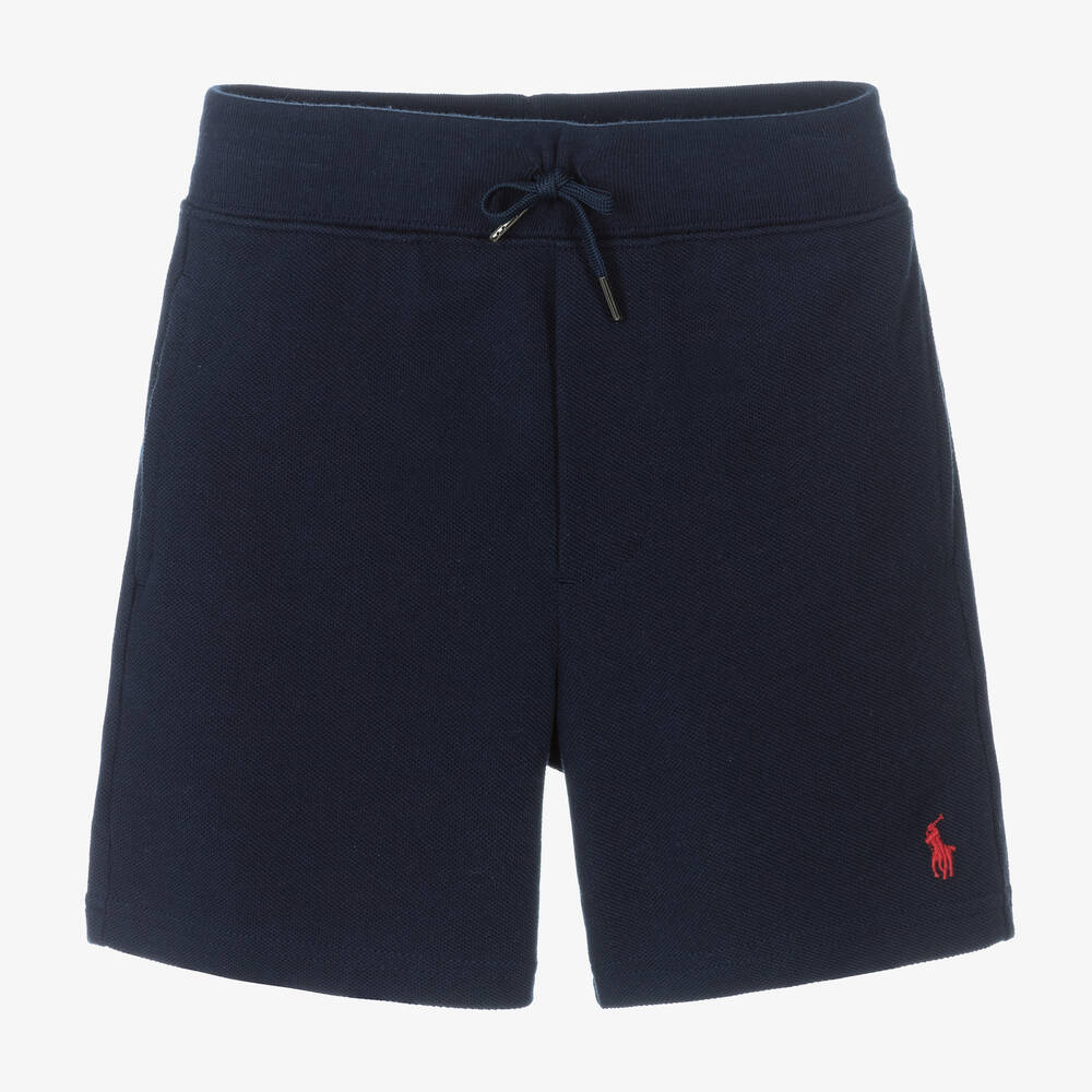 Polo Ralph Lauren - Short bleu marine en coton garçon | Childrensalon