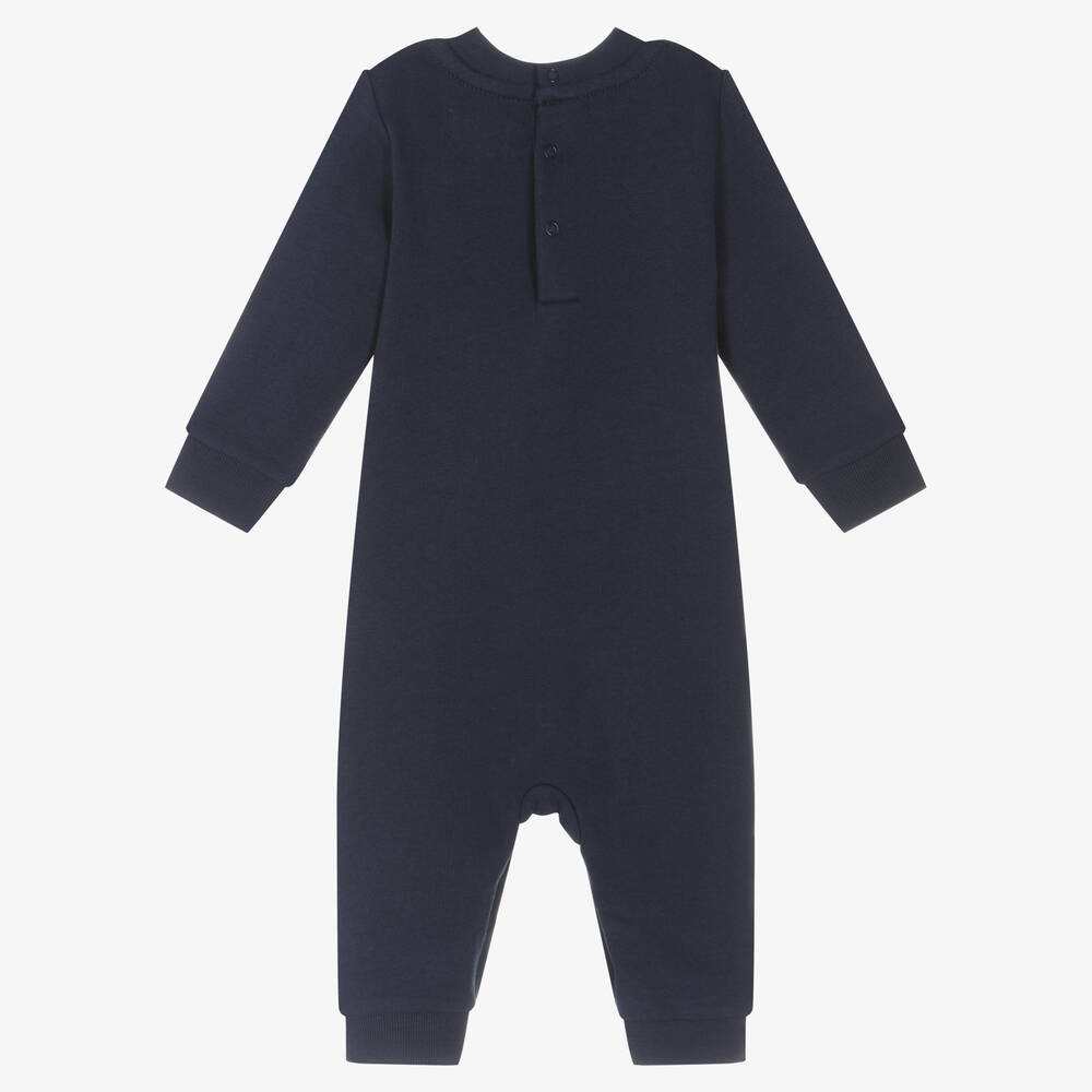 Ralph Lauren-أفرول رومبر بطبعة الدب قطن جيرسي لون كحلي للمواليد | Childrensalon Outlet