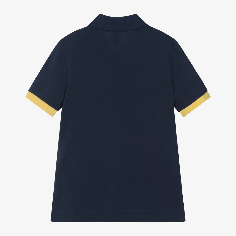 Ralph Lauren-Boys Navy Blue Cotton Polo Shirt | Childrensalon Outlet
