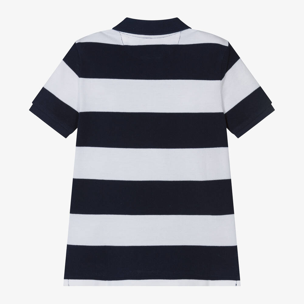 Ralph lauren black and white striped polo shirt shop