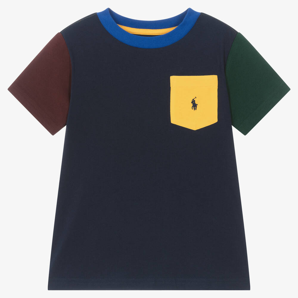 Ralph Lauren - Синяя хлопковая футболка | Childrensalon