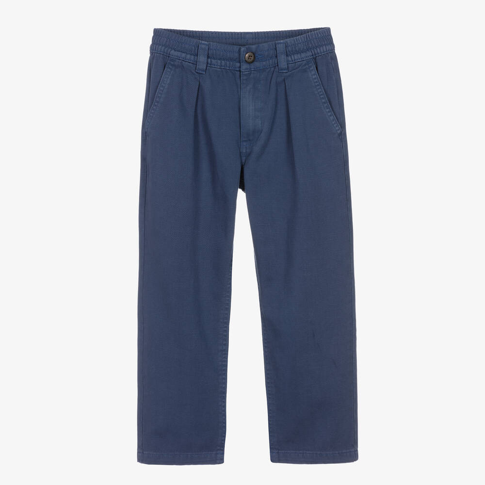 Ralph Lauren - Navyblaue Baumwollhose für Jungen | Childrensalon