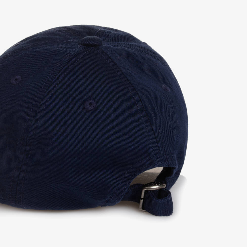 Ralph Lauren-Boys Navy Blue Cotton Twill Polo Bear Cap | Childrensalon Outlet