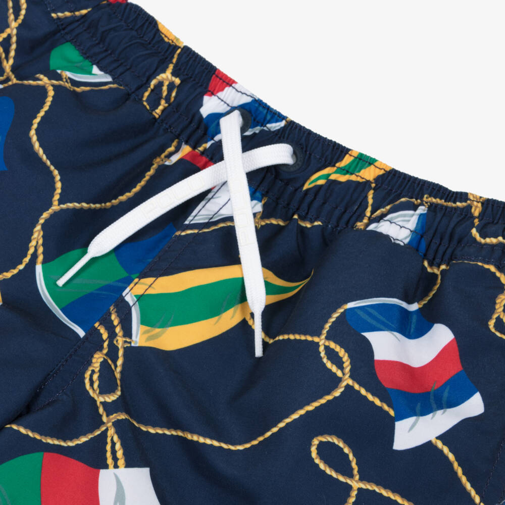 رالف لورين-شورت سباحة بشعار العلم لون كحلي للأولاد | Childrensalon Outlet