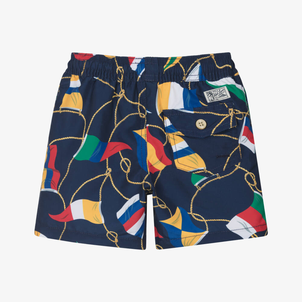 رالف لورين-شورت سباحة بشعار العلم لون كحلي للأولاد | Childrensalon Outlet