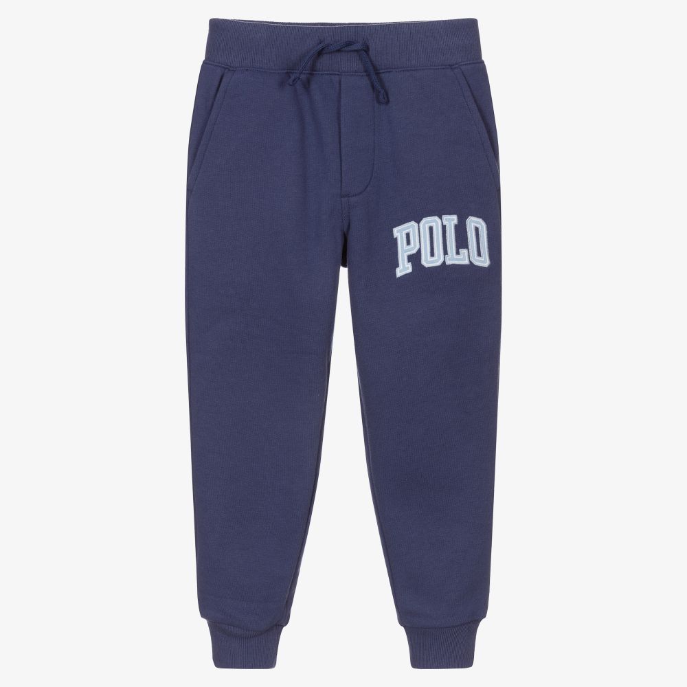 Ralph Lauren Boys Navy Blue Logo Joggers Childrensalon Outlet