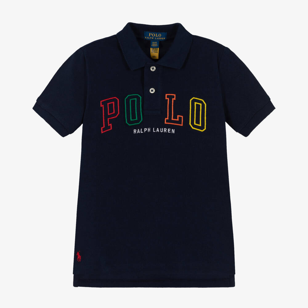 Polo Ralph Lauren - Синяя рубашка поло для мальчиков | Childrensalon