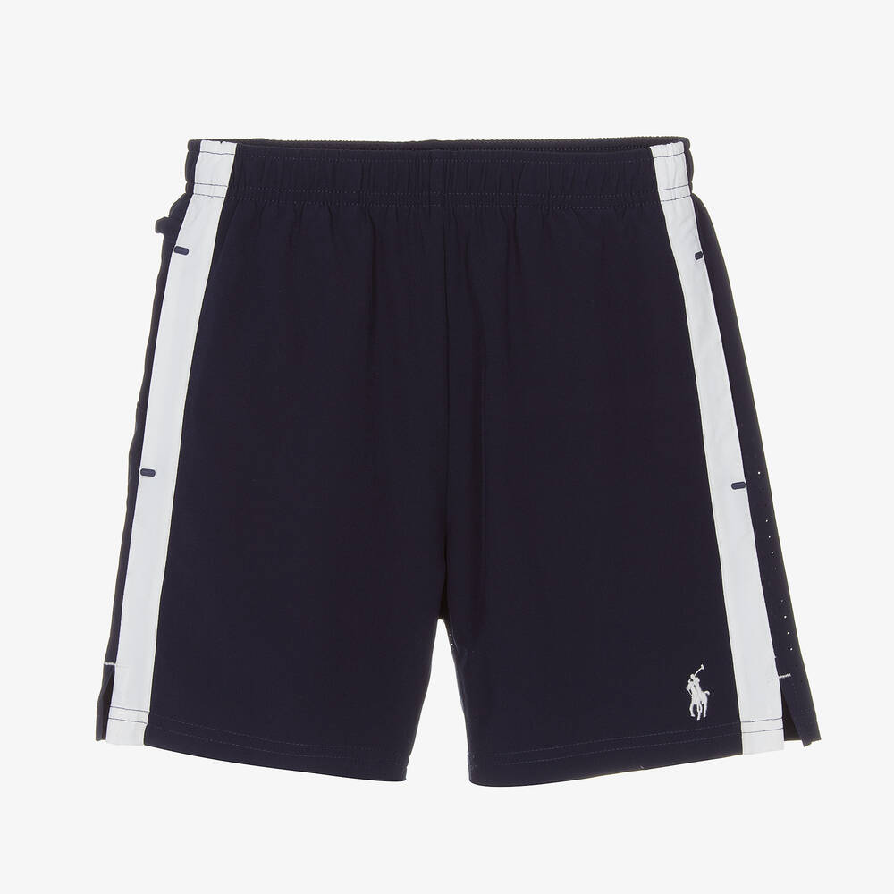 Polo Ralph Lauren - Boys Navy Blue Logo Wimbledon Shorts | Childrensalon
