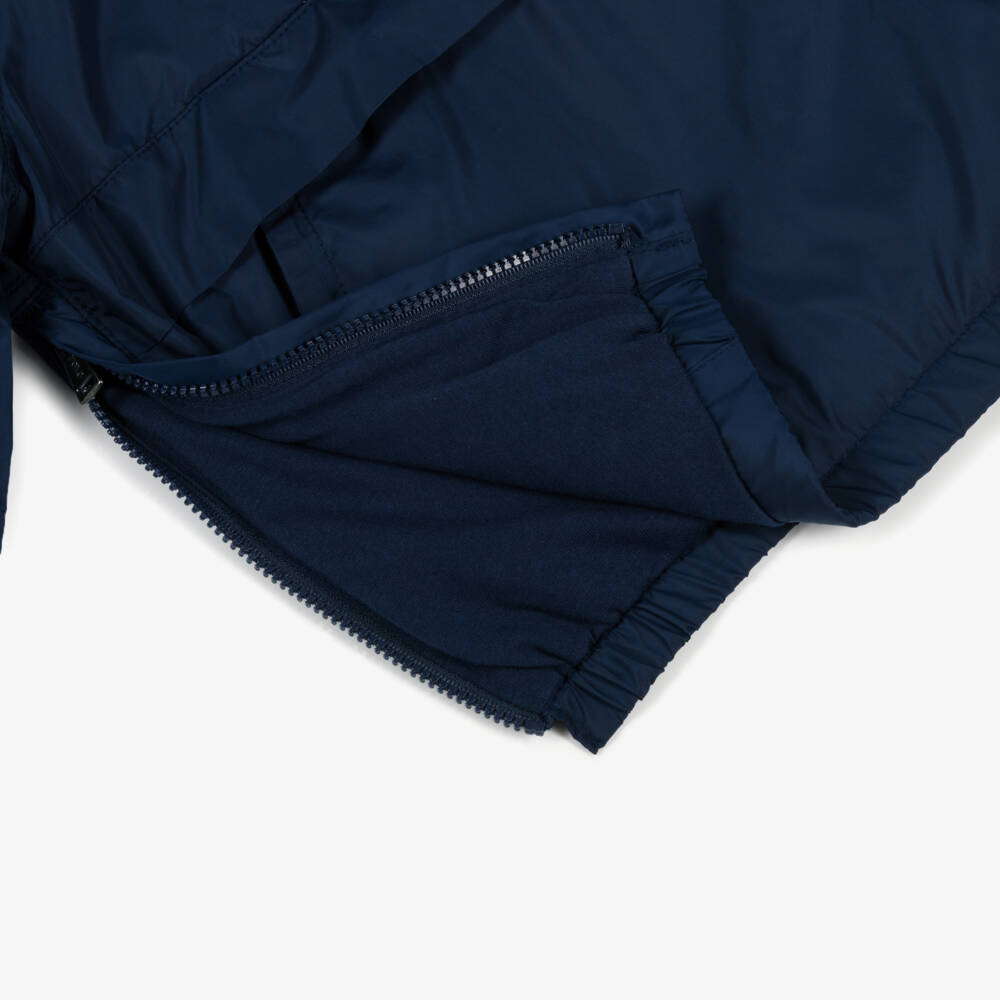 Ralph Lauren-Boys Navy Blue Nylon Packable Jacket with Red Big Pony Logo | Childrensalon Outlet