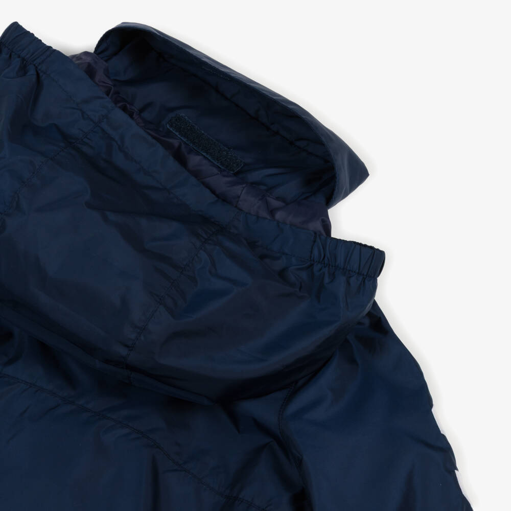 Ralph Lauren-Boys Navy Blue Nylon Packable Jacket with Red Big Pony Logo | Childrensalon Outlet