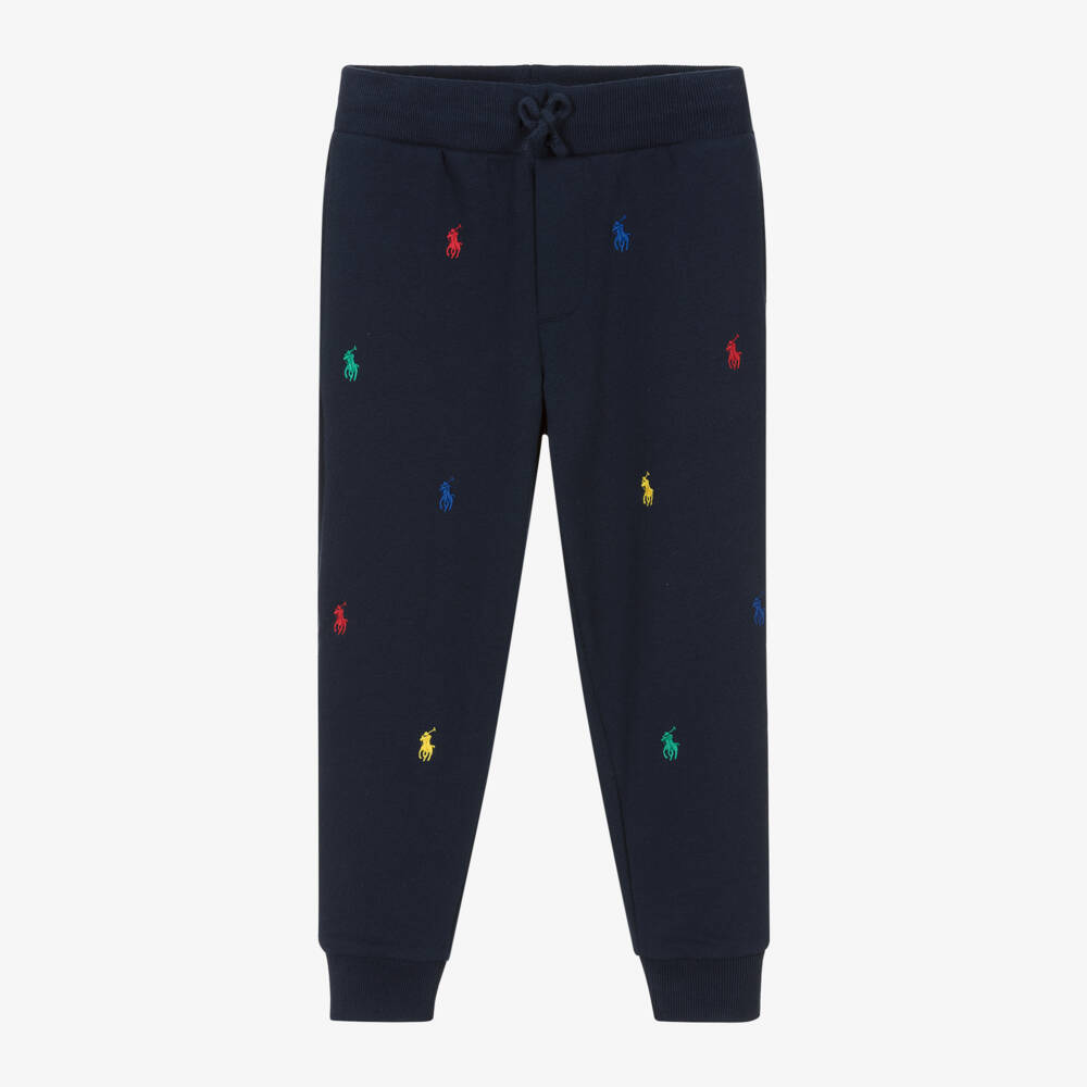 Ralph Lauren-Boys Navy Blue Pony Joggers | Childrensalon Outlet