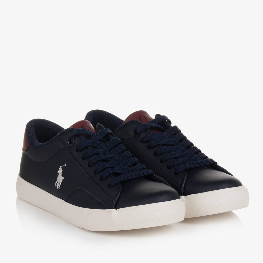 Polo Ralph Lauren - Sneakers mit Schnürsenkel Navy/Rot | Childrensalon