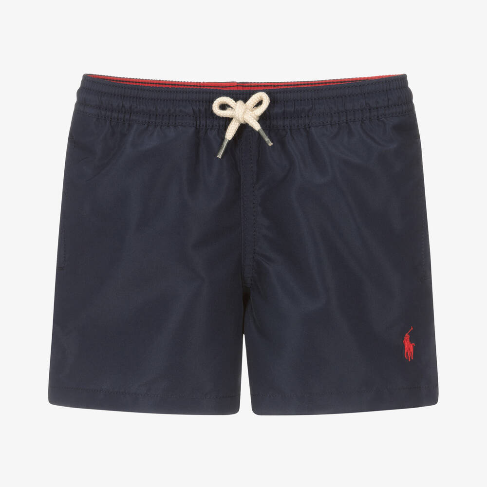 Ralph Lauren Boys Navy Blue Swim Shorts Childrensalon Outlet