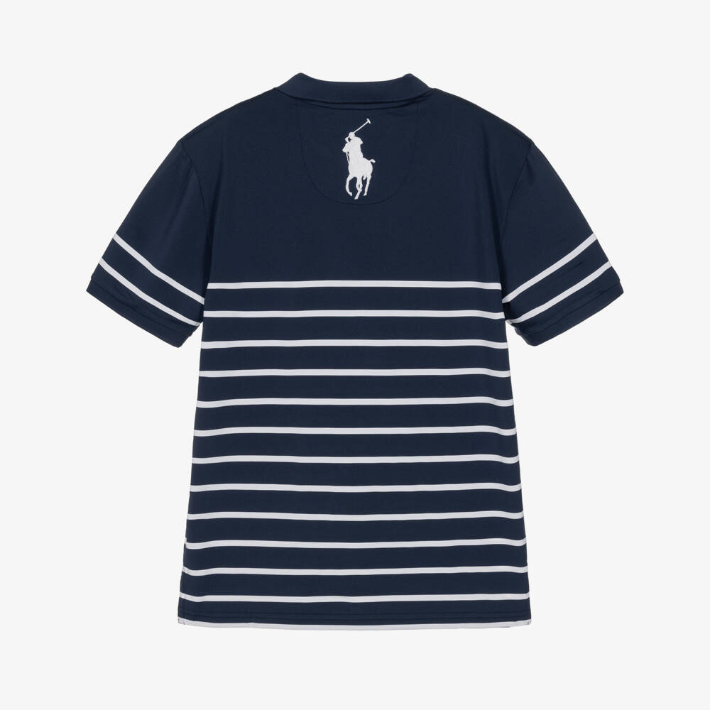 Ralph Lauren-Boys Navy Blue Wimbledon Collection Performance Polo Shirt | Childrensalon Outlet