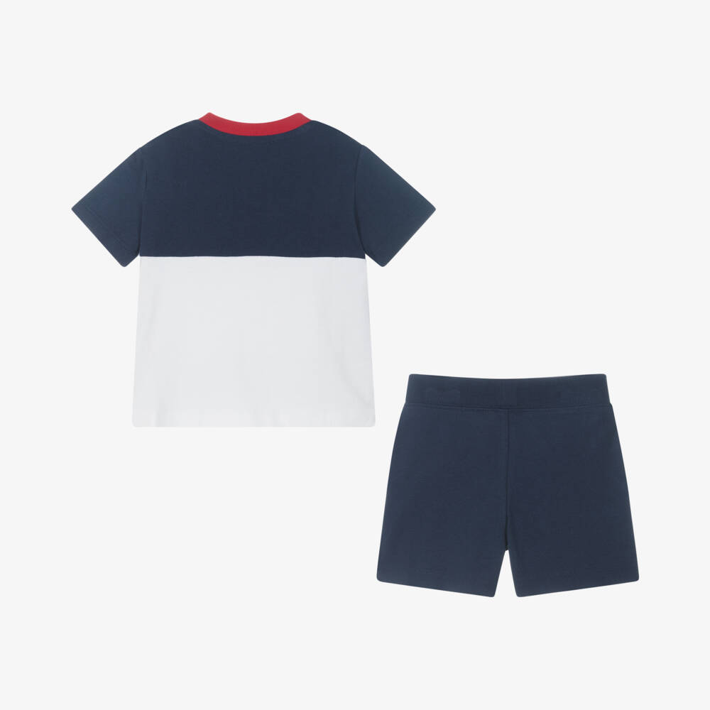 Ralph Lauren-طقم شورت قطن لون كحلي للمواليد | Childrensalon Outlet