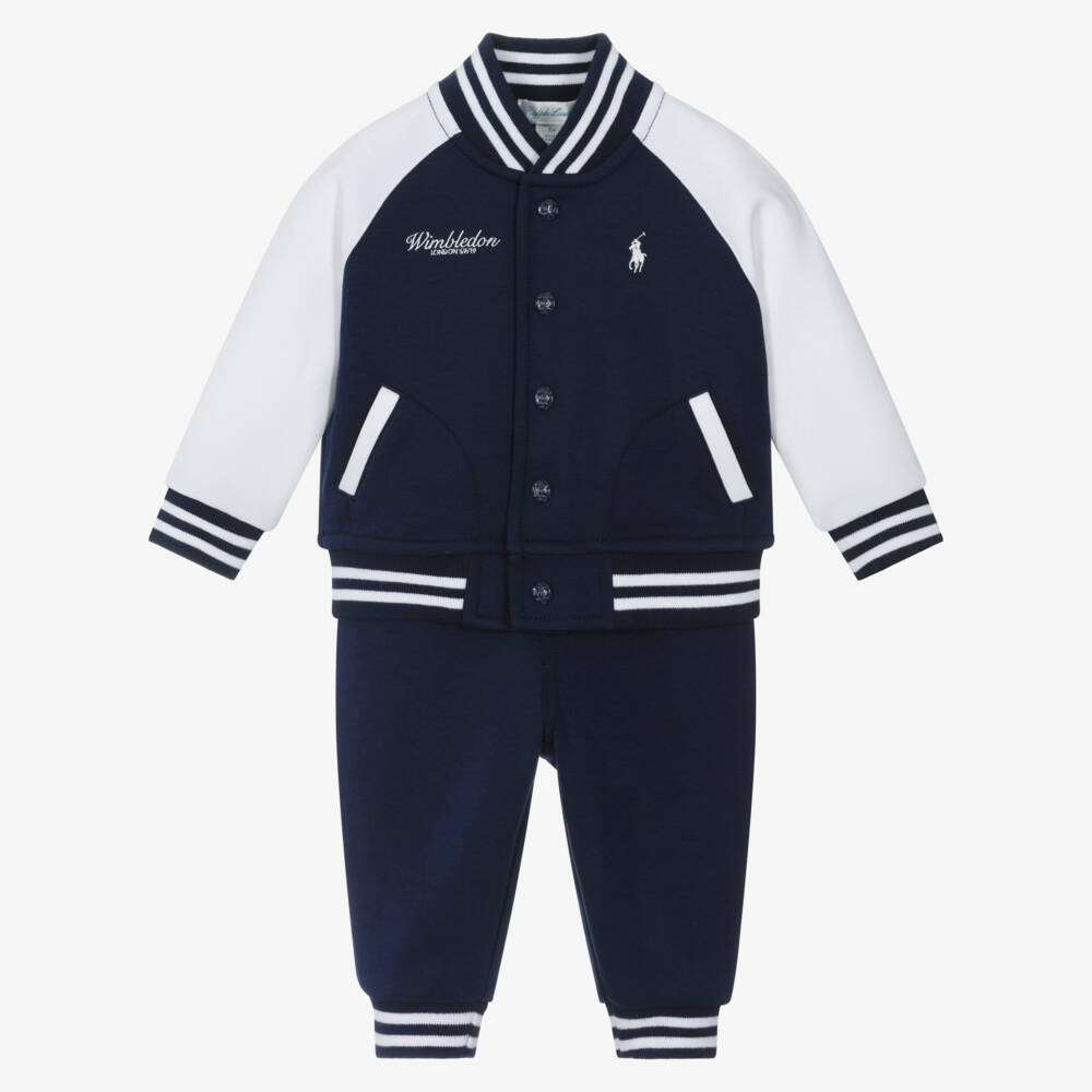 Ralph Lauren-Boys Navy Cotton Sporty Tracksuit | Childrensalon Outlet