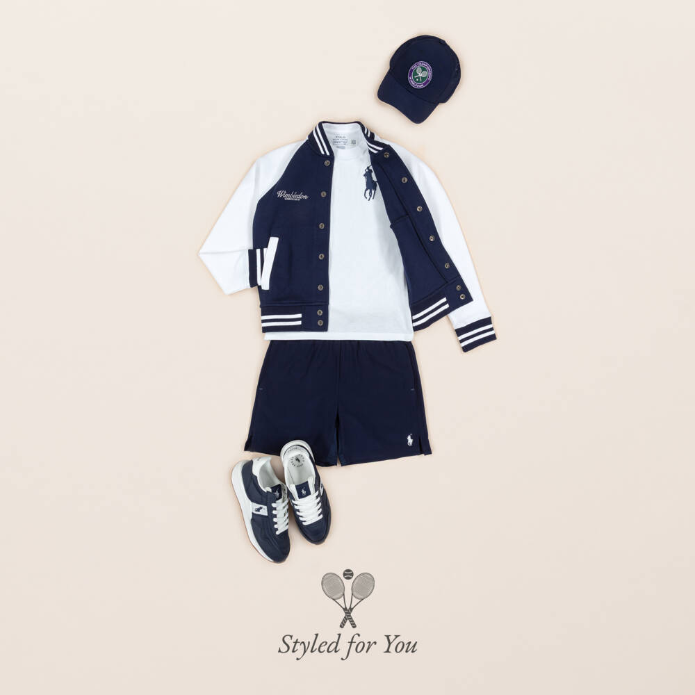Ralph Lauren-Boys Navy Cotton Wimbledon Jacket | Childrensalon Outlet