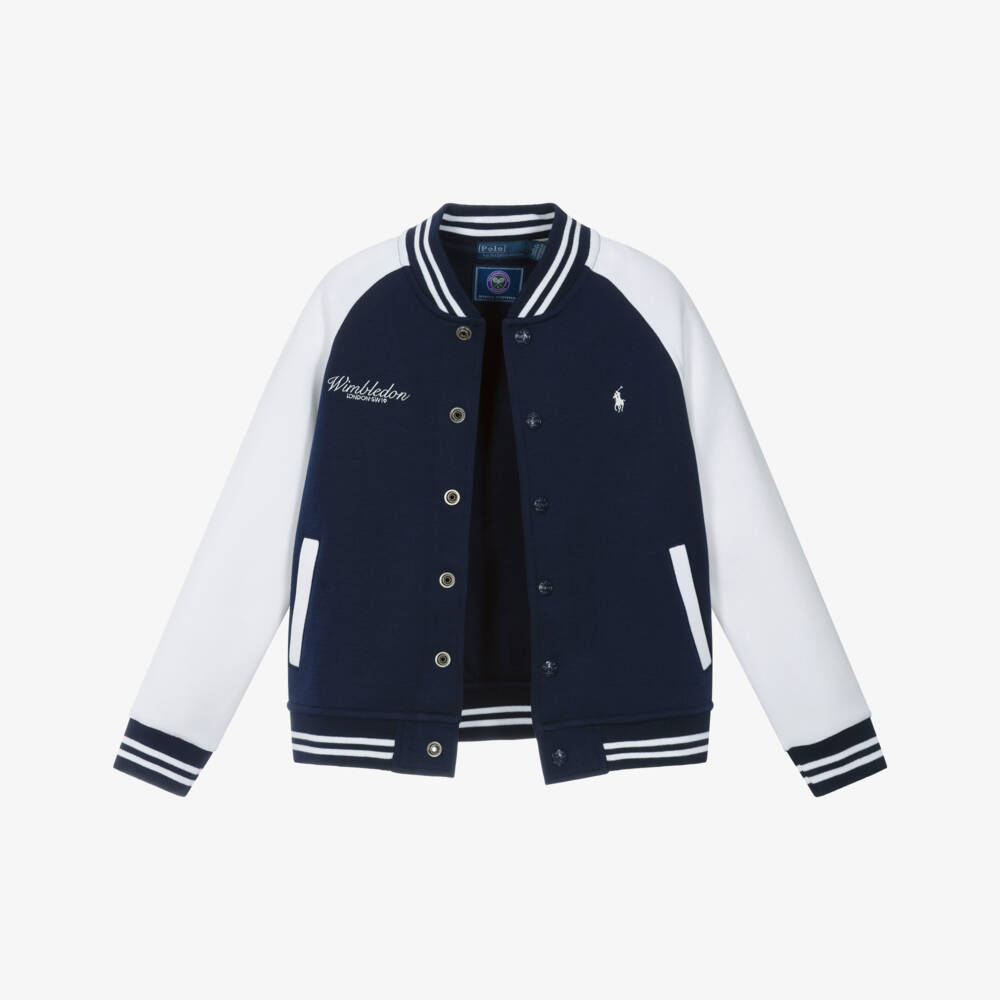 Ralph Lauren-Boys Navy Cotton Wimbledon Jacket | Childrensalon Outlet