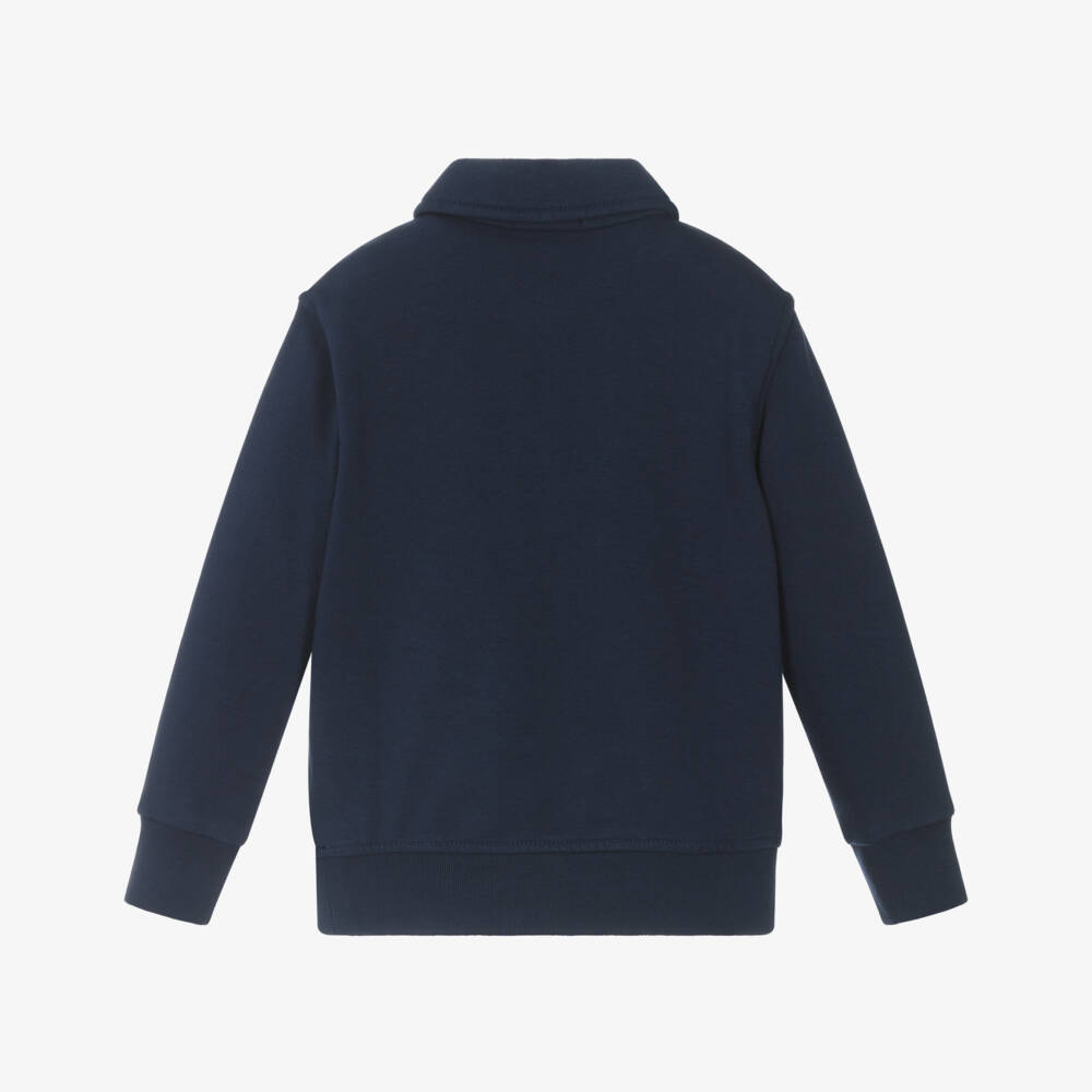 Ralph Lauren-Синий хлопковый свитшот на молнии для мальчиков | Childrensalon Outlet
