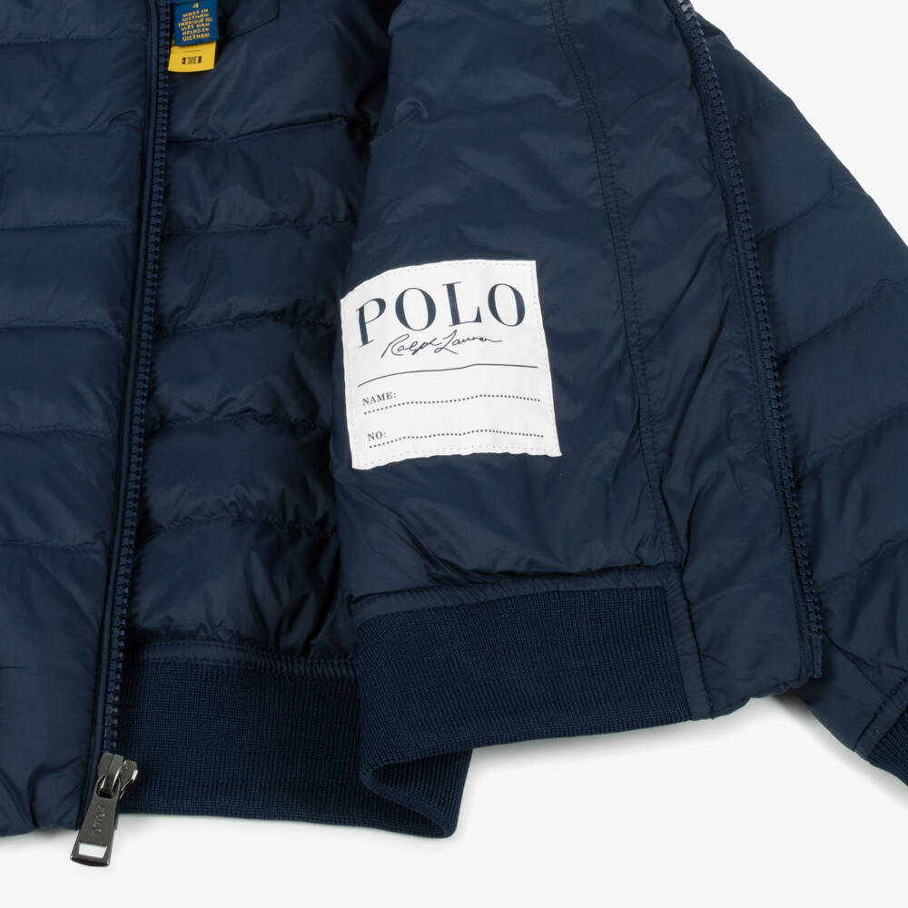 Ralph Lauren-Boys Navy Insulated Bomber Coat | Childrensalon Outlet