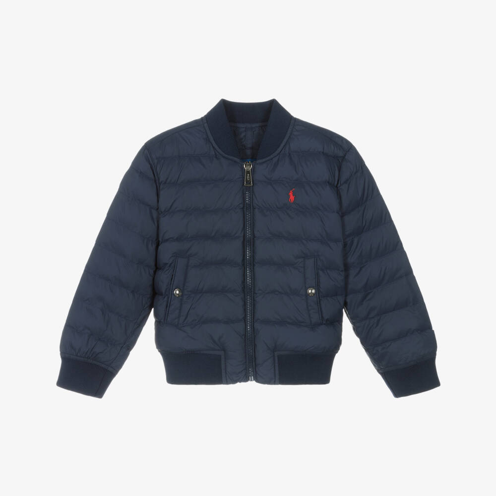 Ralph Lauren-Boys Navy Insulated Bomber Coat | Childrensalon Outlet