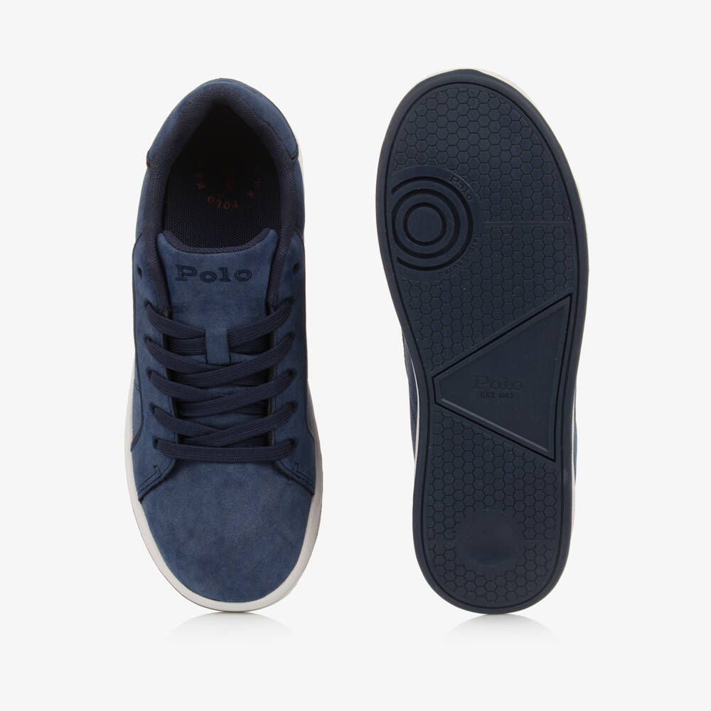 Ralph Lauren-Boys Navy Lace-Up Sneakers | Childrensalon Outlet