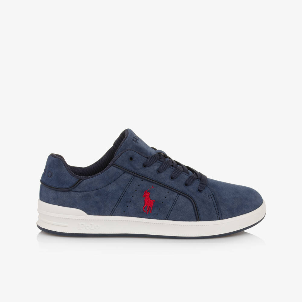Ralph Lauren-Boys Navy Lace-Up Sneakers | Childrensalon Outlet