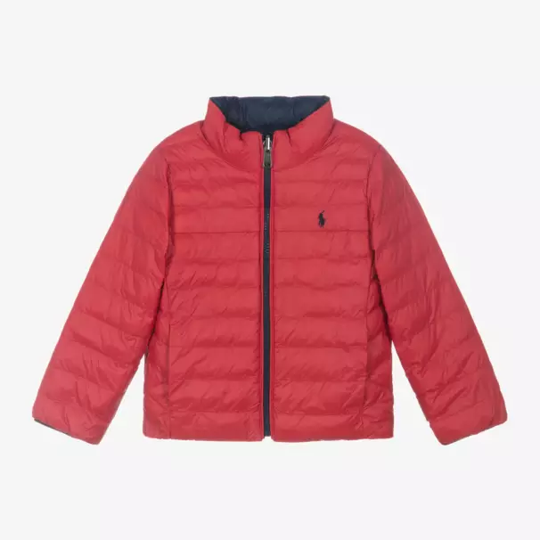 Ralph Lauren-Boys Navy & Red Reversible Coat | Childrensalon Outlet