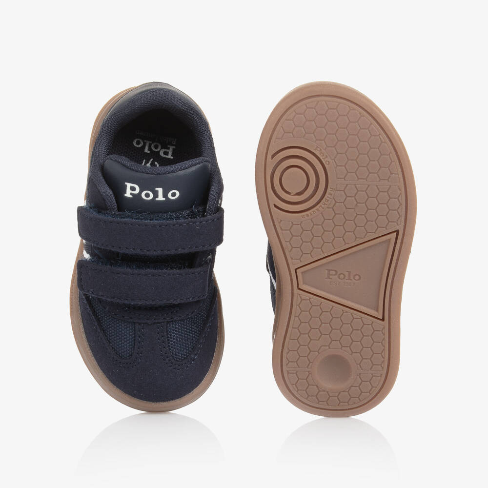 Ralph Lauren-حذاء رياضي للأولاد بلون كحلي بشعار فيلكرو | Childrensalon Outlet