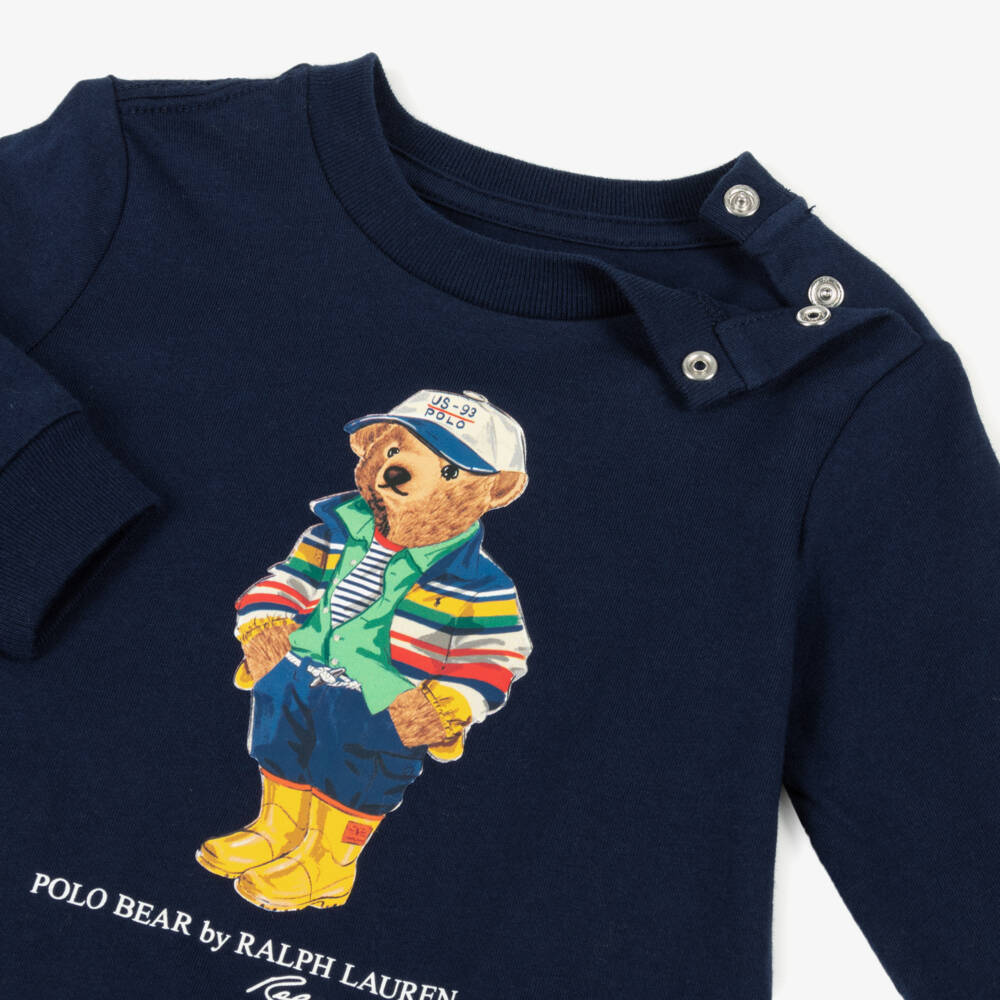 Ralph Lauren-Boys Navy & Yellow Jogger Ensemble | Childrensalon Outlet