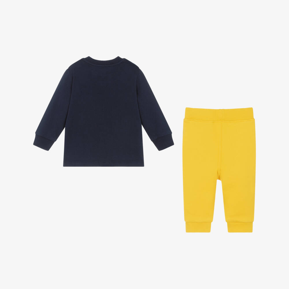Ralph Lauren-Boys Navy & Yellow Jogger Ensemble | Childrensalon Outlet