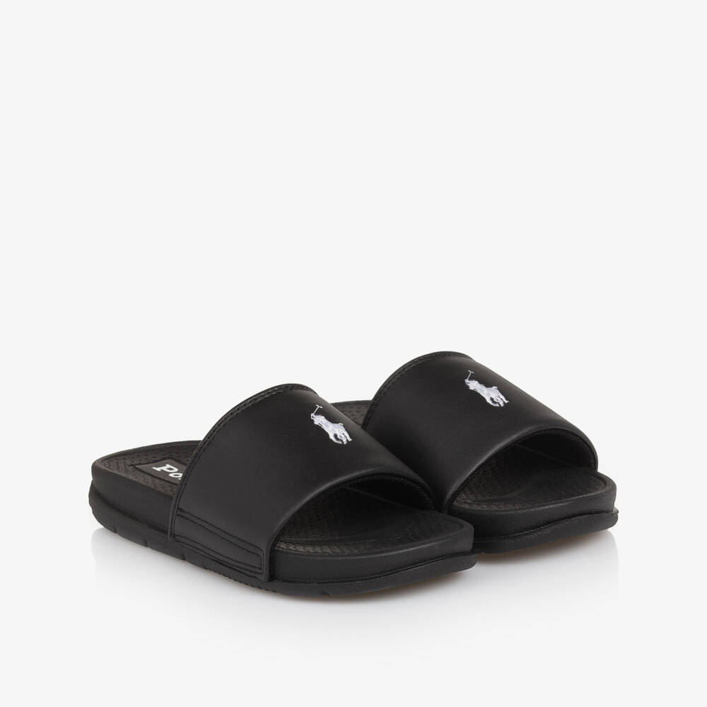 Ralph Lauren-Boys Onyx Sandals with Icon Emblem | Childrensalon Outlet