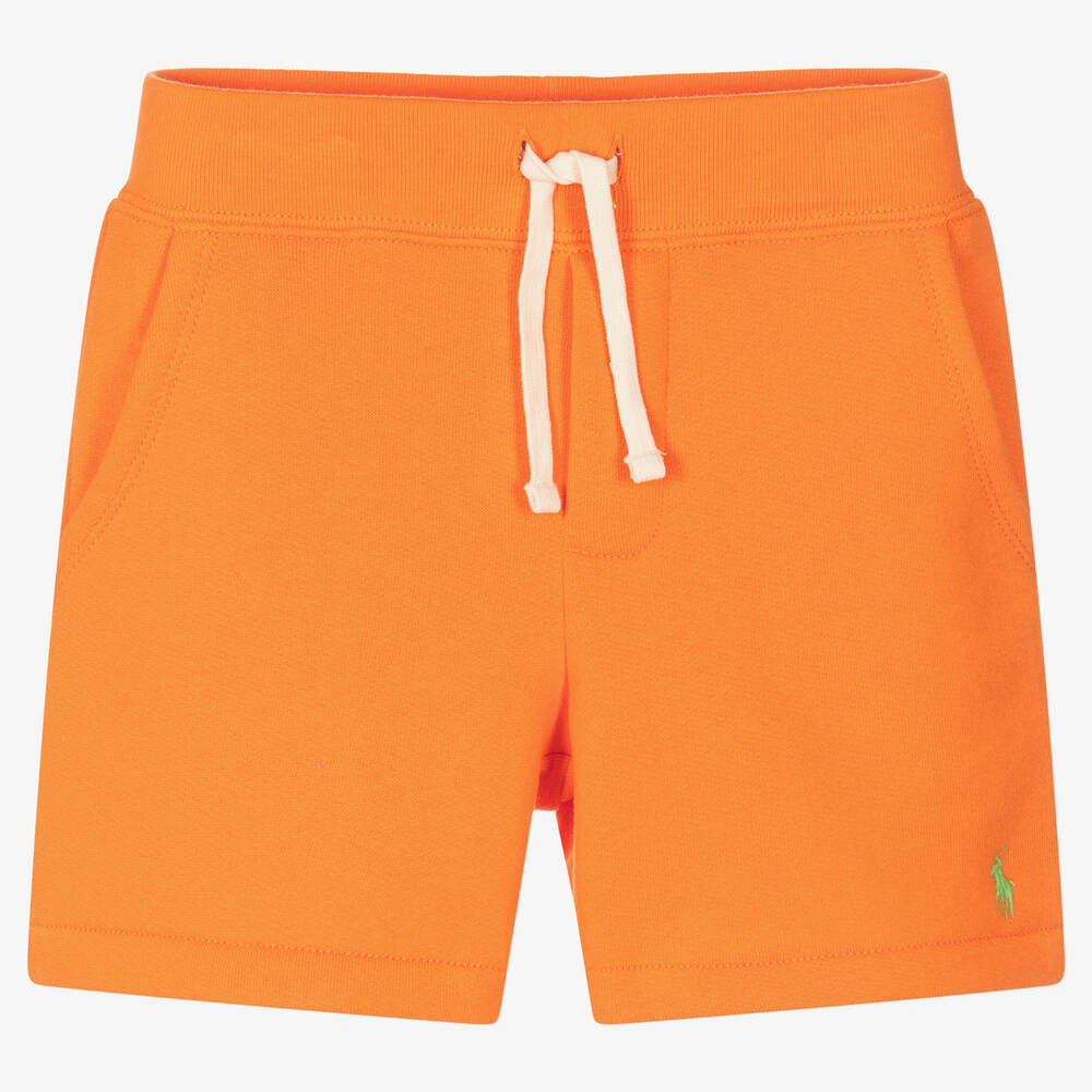 Polo Ralph Lauren - Boys Orange Cotton Logo Shorts | Childrensalon