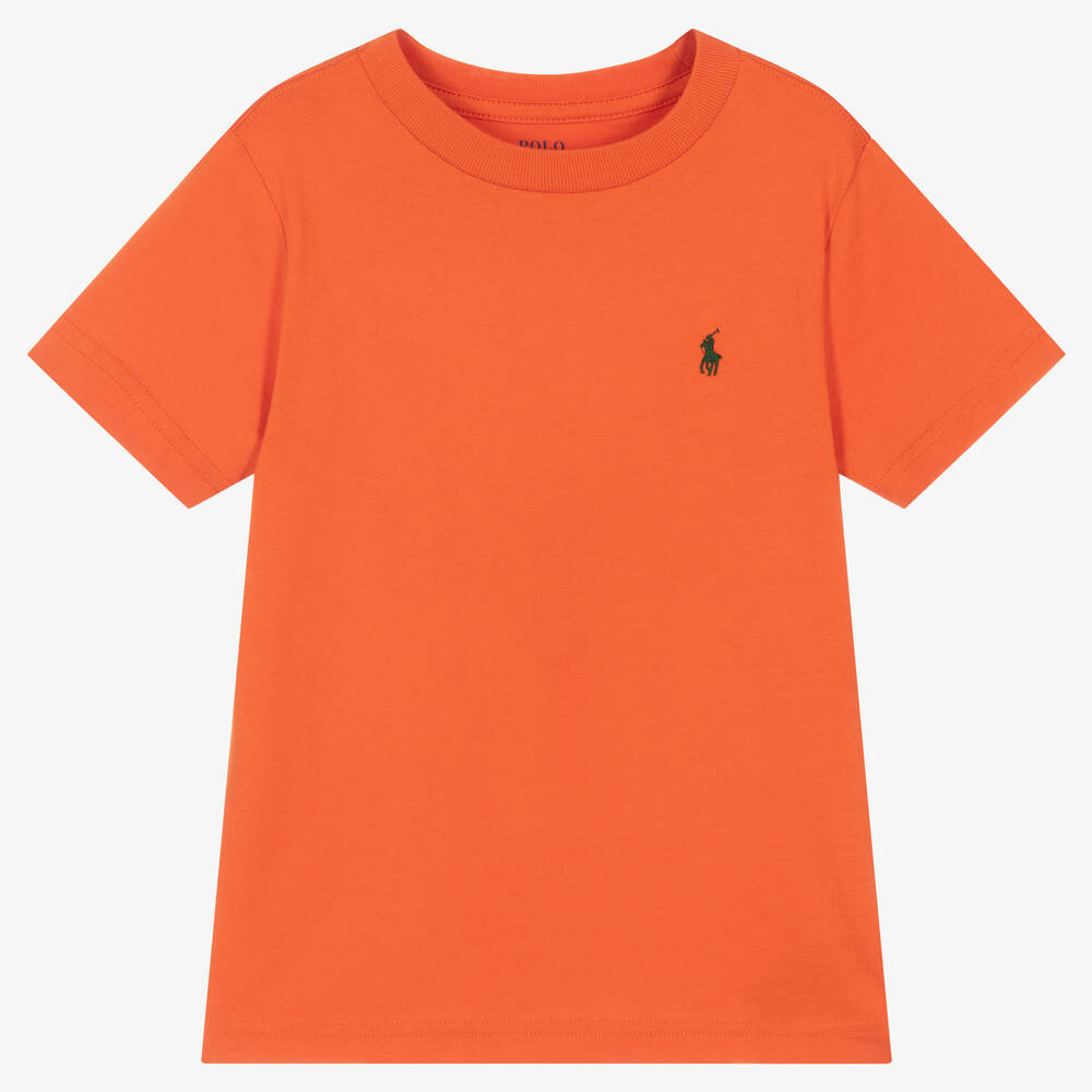 Поло Ralph Lauren-Оранжевая футболка для мальчиков | Childrensalon Outlet