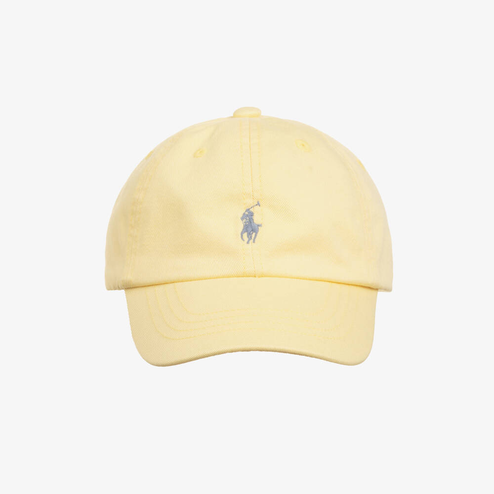 Ralph Lauren-Boys Pale Yellow Cotton Pony Logo Baseball Cap | Childrensalon Outlet