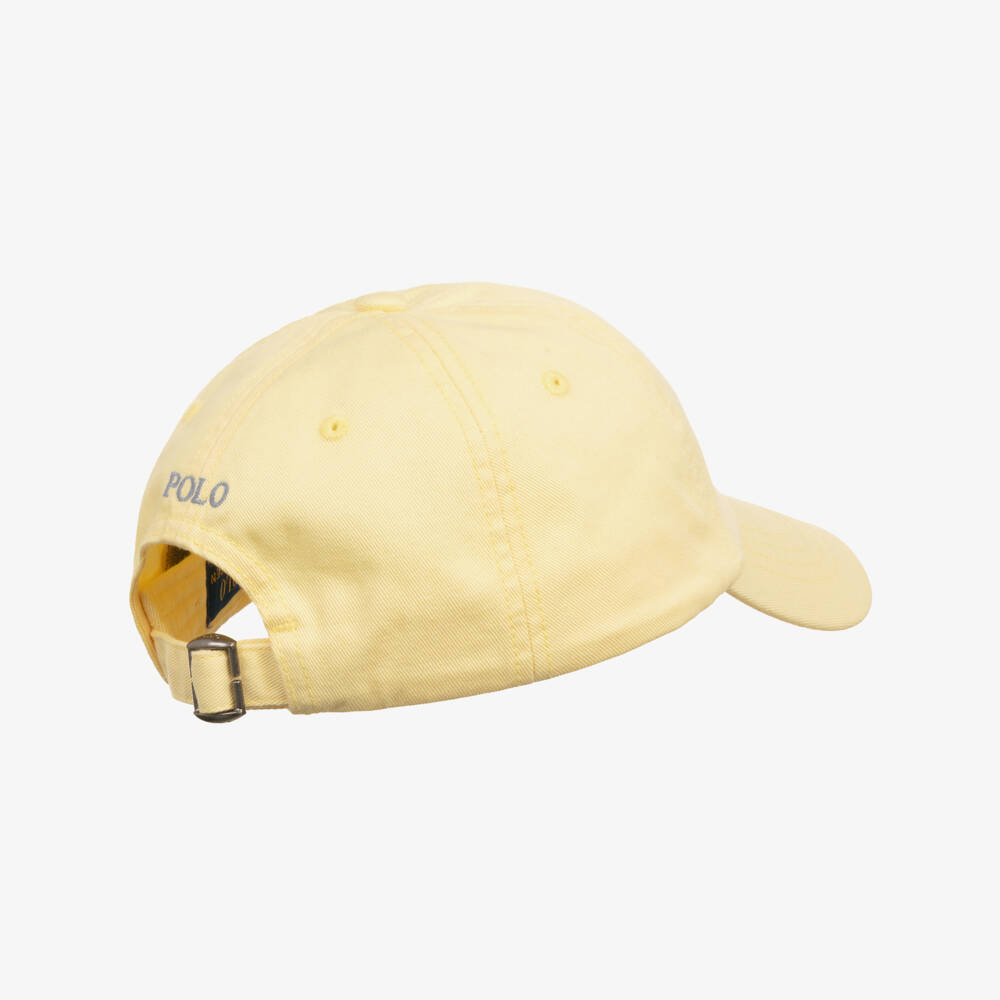 Ralph Lauren-Boys Pale Yellow Cotton Pony Logo Baseball Cap | Childrensalon Outlet