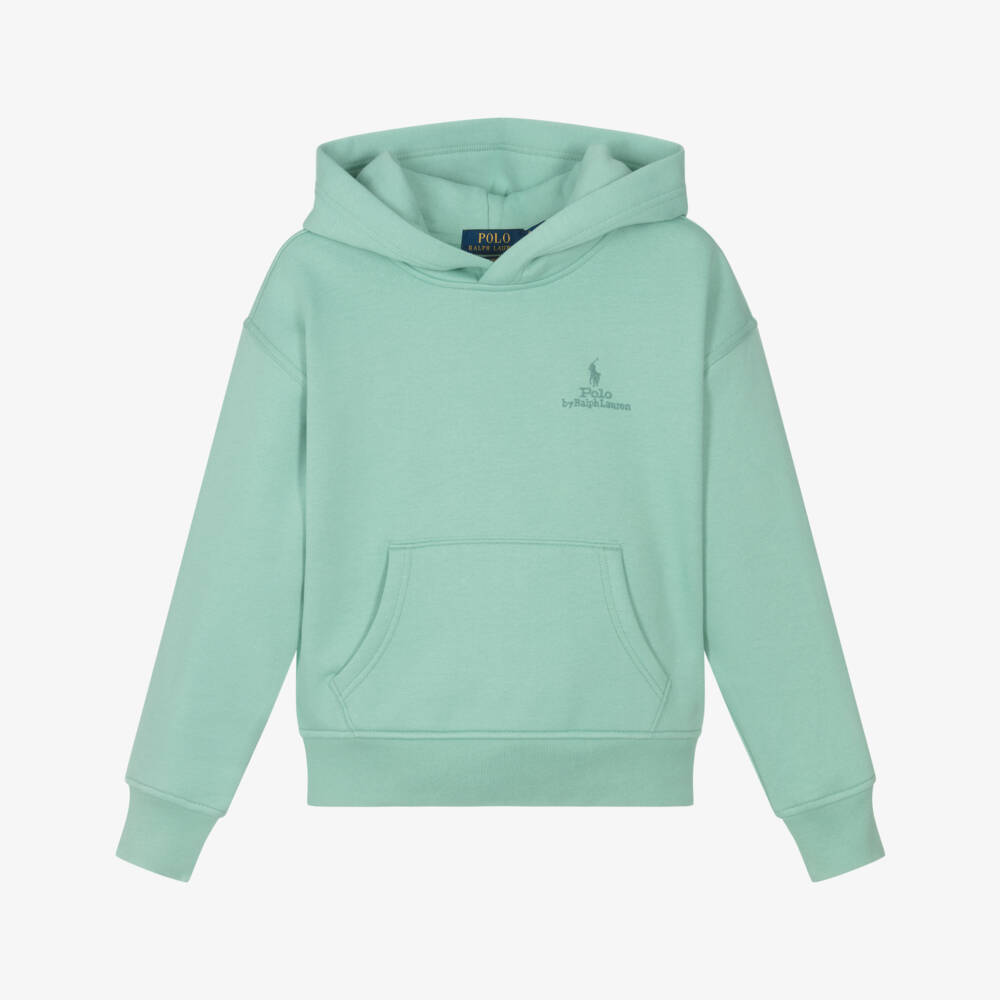 Ralph Lauren-Boys Pastel Green Big Fit Logo Cotton Hoodie | Childrensalon Outlet