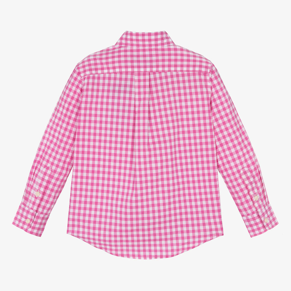 Pink and white ralph lauren shirt shop