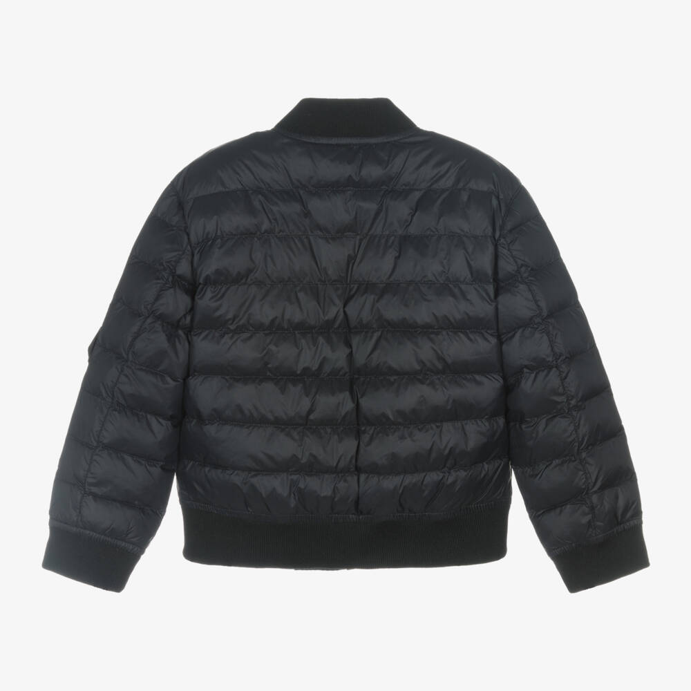 Ralph Lauren-Boys Quilted Black Bomber Coat | Childrensalon Outlet