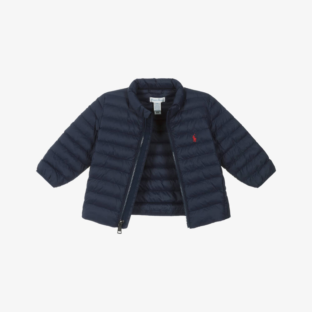 Ralph Lauren-Boys Quilted Navy Jacket | Childrensalon Outlet