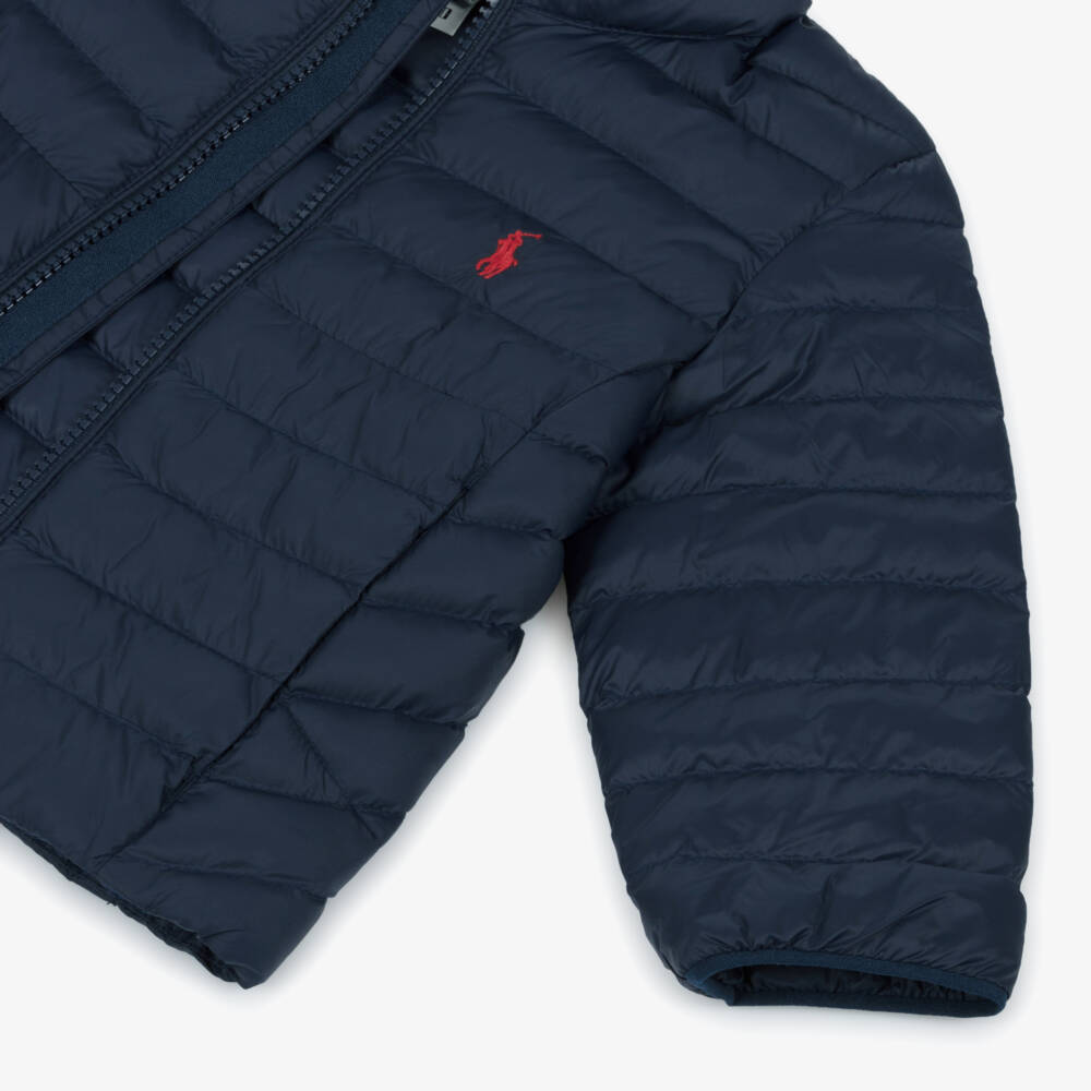 Ralph Lauren-Boys Quilted Navy Jacket | Childrensalon Outlet