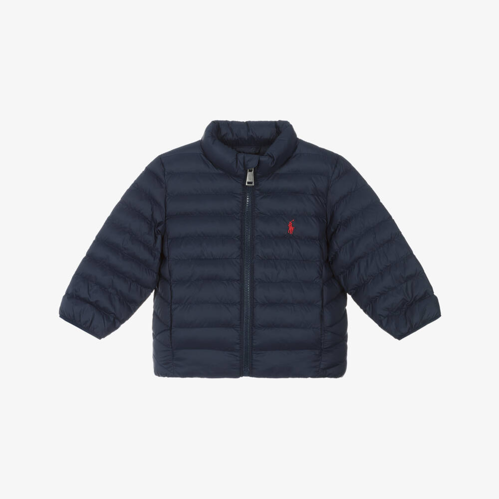 Ralph Lauren-Boys Quilted Navy Jacket | Childrensalon Outlet
