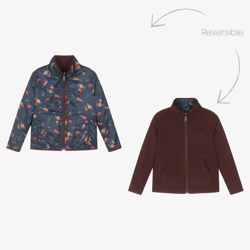 Ralph Lauren - Veste réversible rouge et bleu P-Liner | Childrensalon