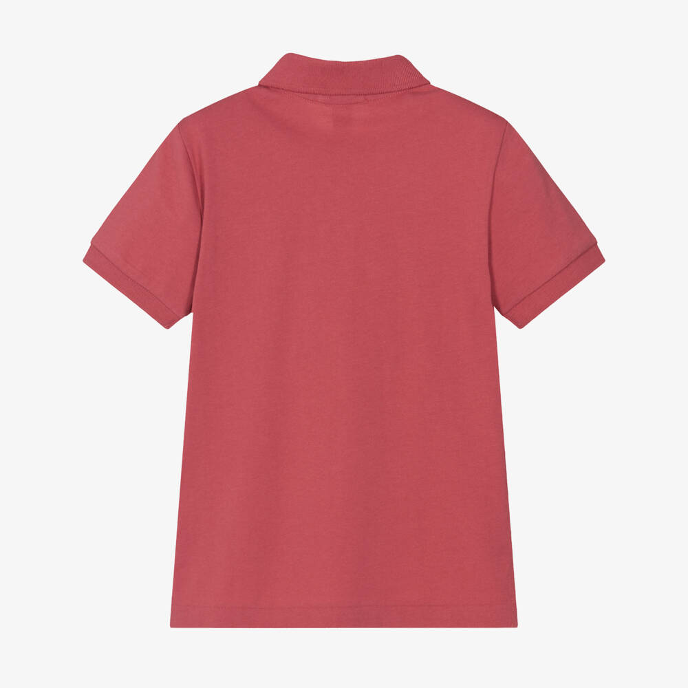 Ralph Lauren-Boys Red Cotton Jersey Pocket Polo Shirt | Childrensalon Outlet