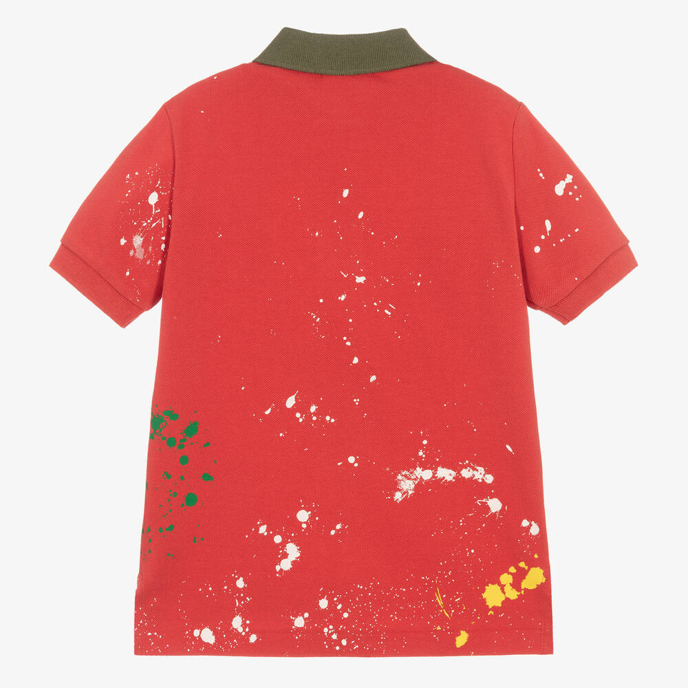 Ralph lauren red paint top