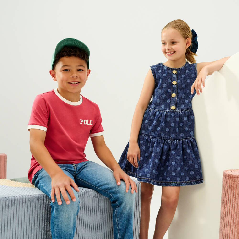 Ralph Lauren-Boys Red Cotton Ringer T-Shirt | Childrensalon Outlet